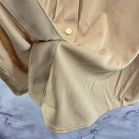 LRL Ralph Lauren Skirt Set Womens XL 2X Tan Beige Button Up Outfit Two Piece - Picture 6 of 16